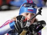 Россия выиграла женскую эстафету в биатлоне